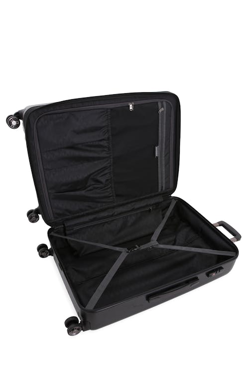 Swissgear 7272 Energie Expandable 3pc Hardside Spinner Luggage Set Black