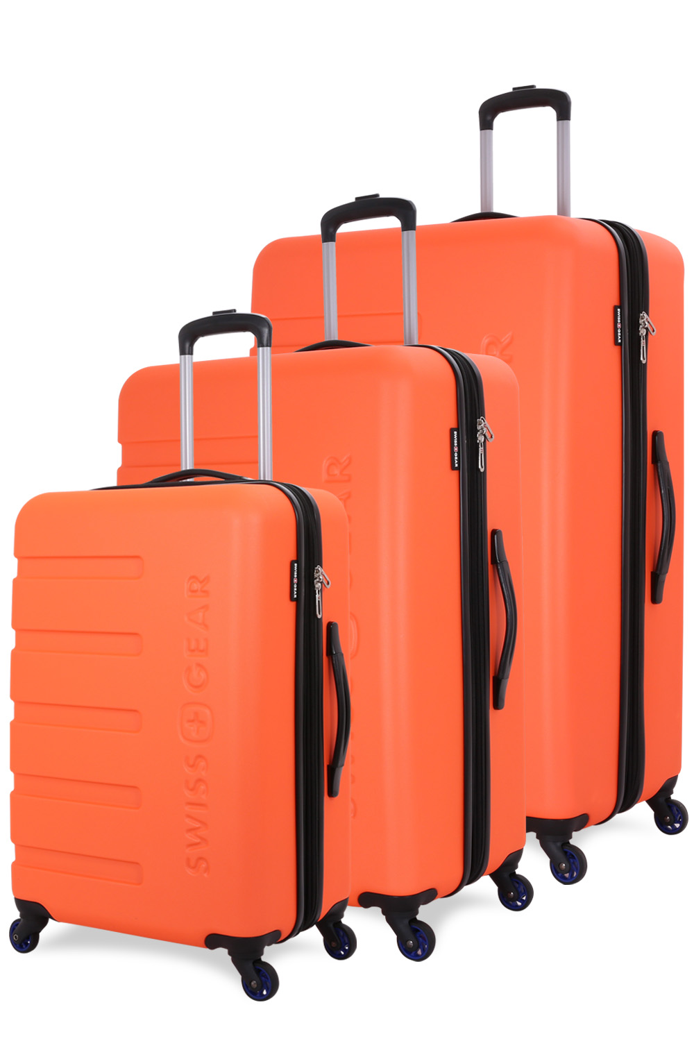 orange luggage set