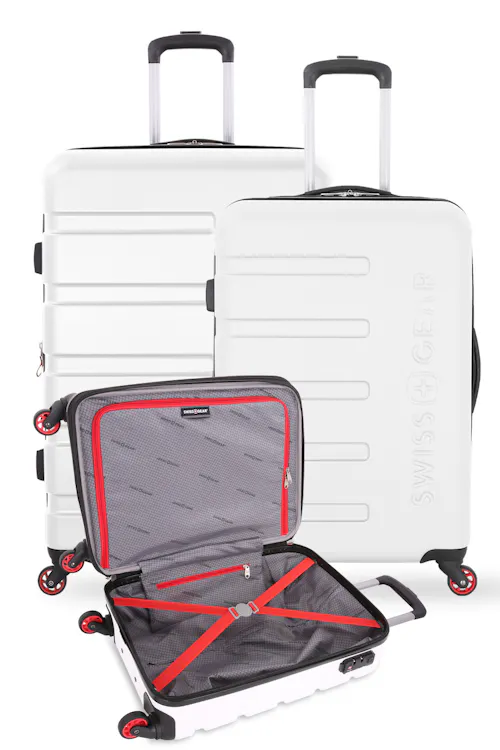 Swissgear 7366 Expandable 3pc Hardside Luggage Set White