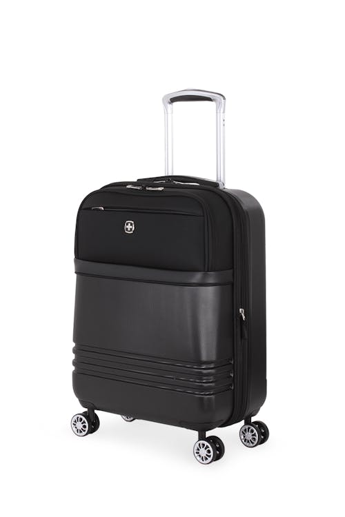 Swissgear 7635 18" Expandable Hybrid Business Carry On Spinner Luggage - Black