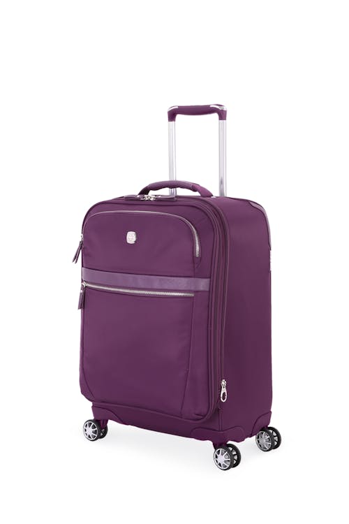 Swissgear 7636 20" Expandable Carry On Spinner Luggage - Purple