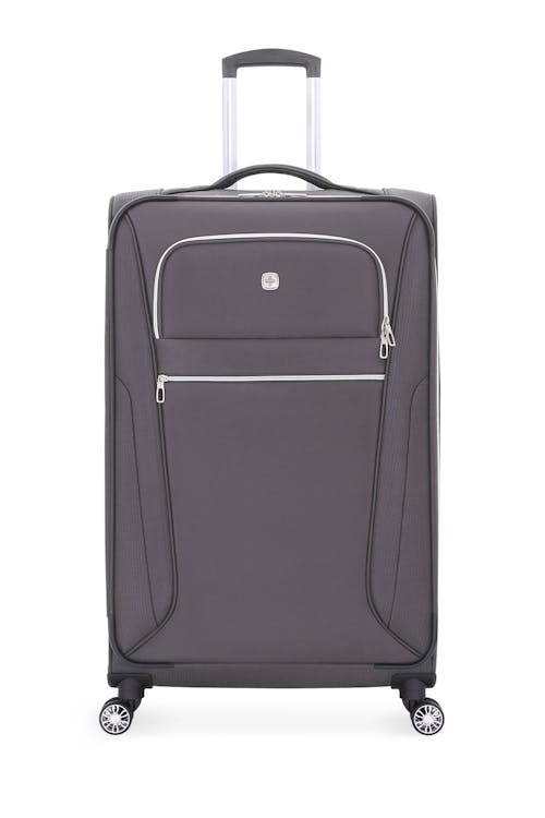 Swissgear 7850 Checklite 29" Expandable Liteweight Upright Luggage Two front panel pockets with silver tone zippers