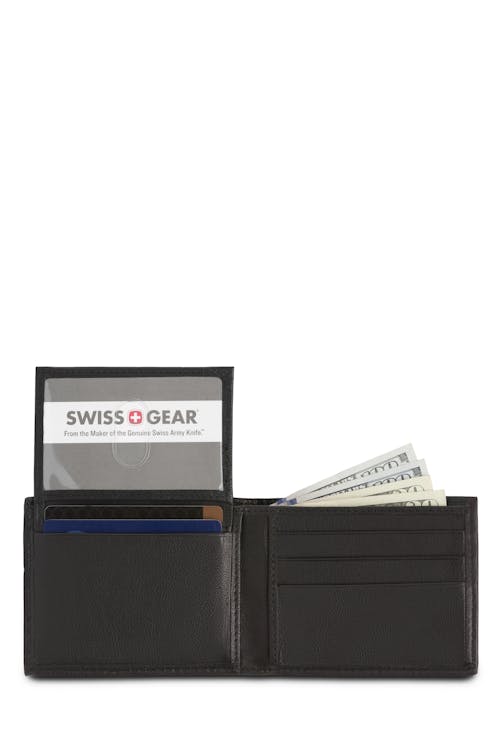 Swissgear Lucerne Bifold Wallet with Removable Card Case - Black 