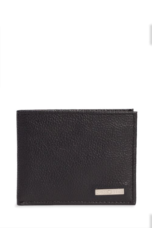 Swissgear Men's Slim Bifold Pebbled Leather Wallet - Black