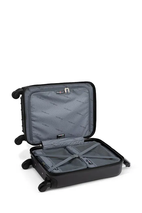 Swissgear Sion Collection CarryOn Hardside Luggage with 2 Packing Cubes Black
