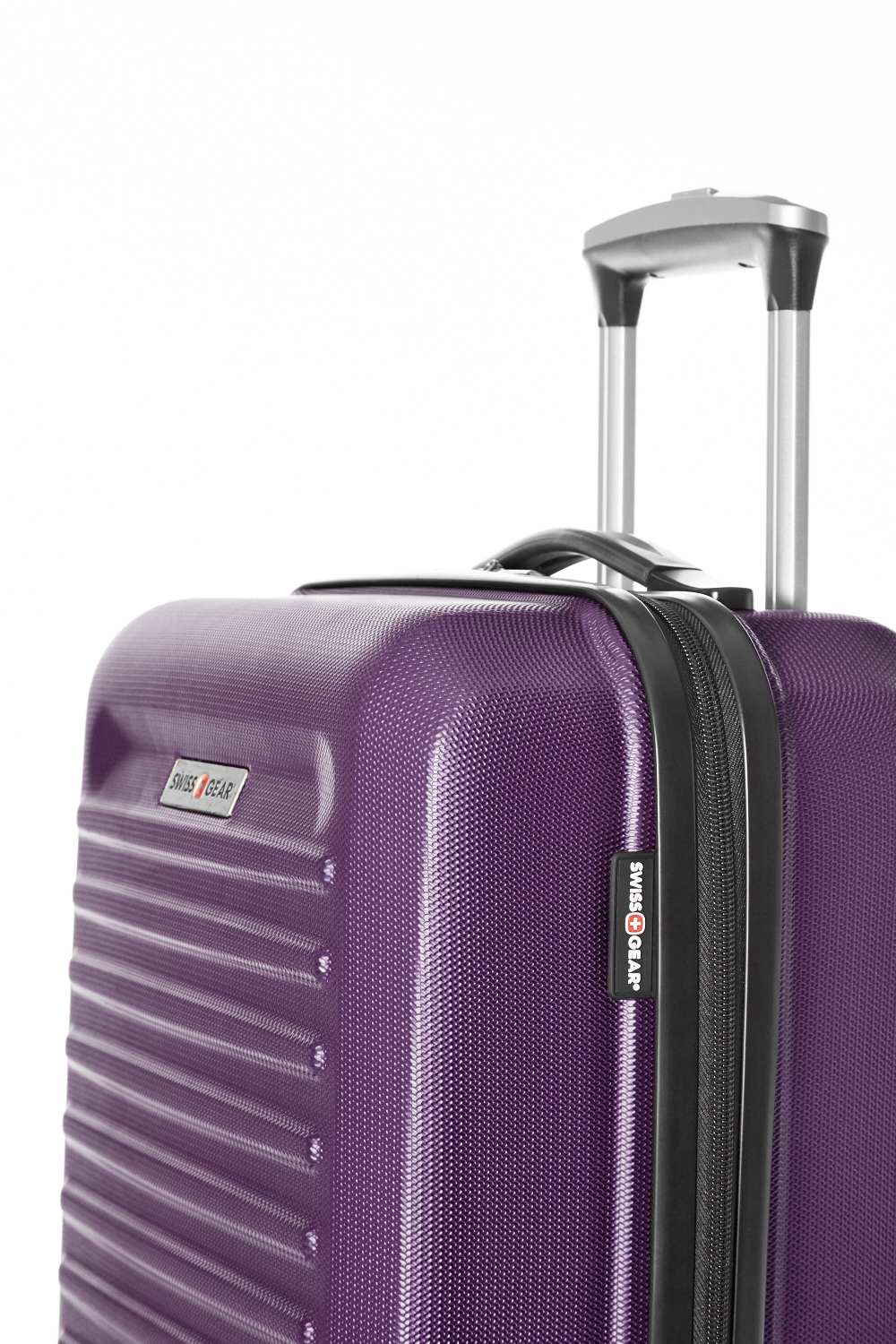 purple hardside luggage