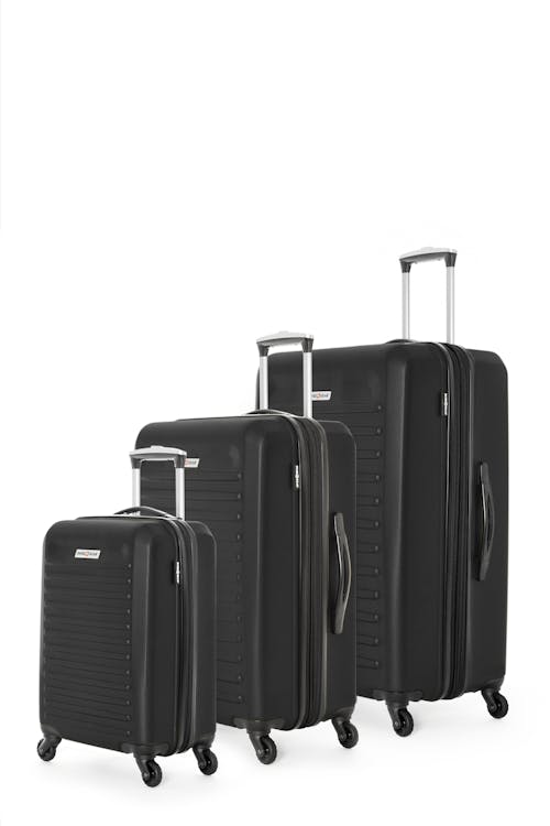 Swissgear Collection de bagages Intercontinental - Ensemble de 3 valises rigides - Noir