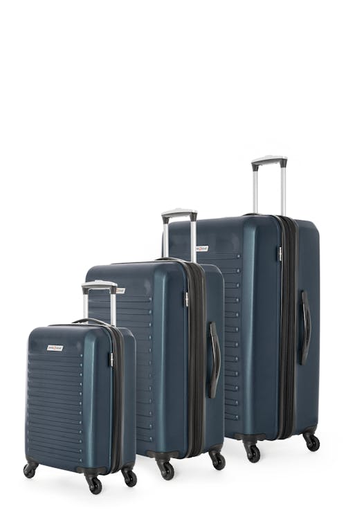 Swissgear Collection de bagages Intercontinental - Ensemble de 3 valises rigides - Bleu