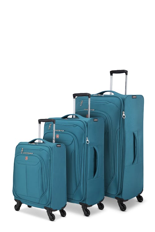Swissgear Marumo Collection 3 Piece Expandable Upright Luggage Set - Teal