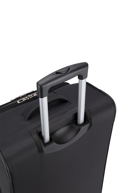 Swissgear Collection de bagages Castelle Lite - Valise souple extensible de 24 po - Poignée rétractable avec bouton-poussoir qui se bloque en position lorsque tendue