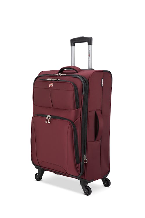 Swissgear Collection de bagages Castelle Lite - Valise souple extensible de 24 po - Bourgogne