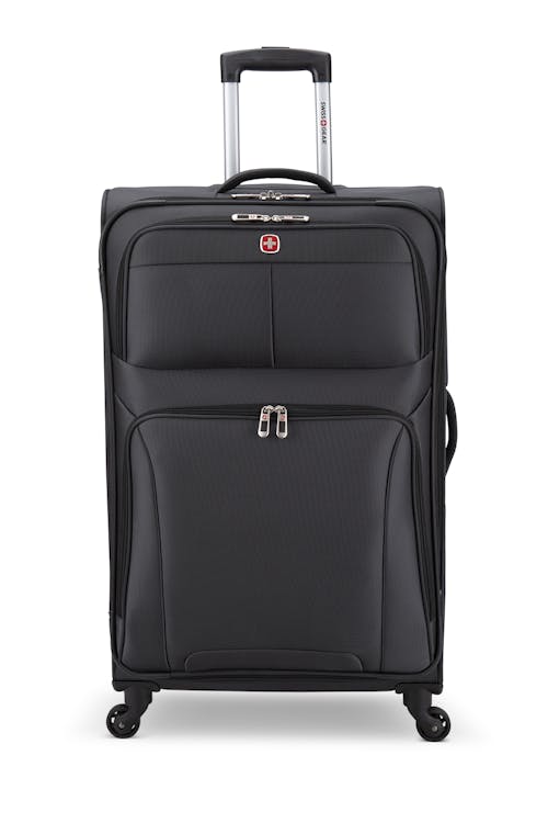 Swissgear Collection de bagages Castelle Lite - Valise souple extensible de 28 po - Pochettes frontales à glissière idéales pour menus articles de dernière minute
