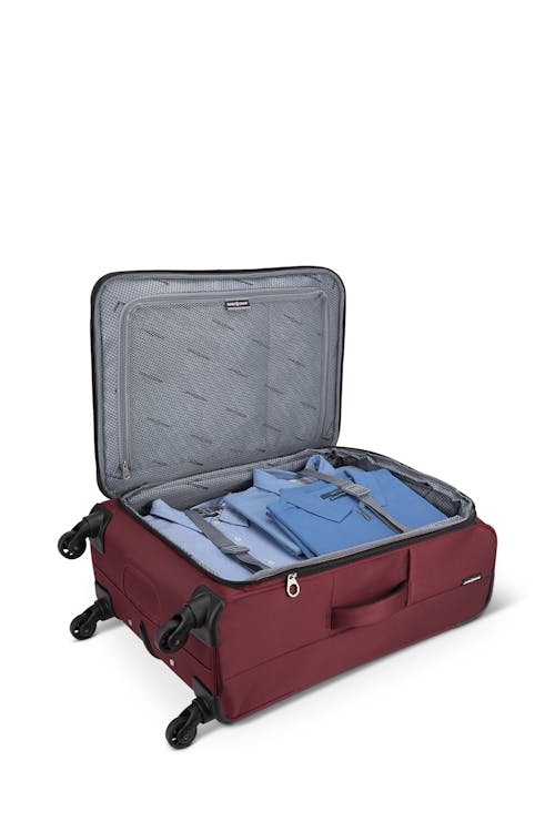 Swissgear Castelle Lite Collection 28" Expandable Upright Luggage - Interior tie-down straps help keep all of your packed items secure