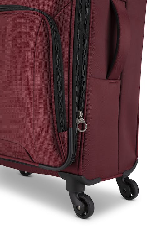 Swissgear Castelle Lite Collection 3 Piece Expandable Upright Luggage Set - Spin 360° 4-wheel system allows suitcase to move easily in all directions