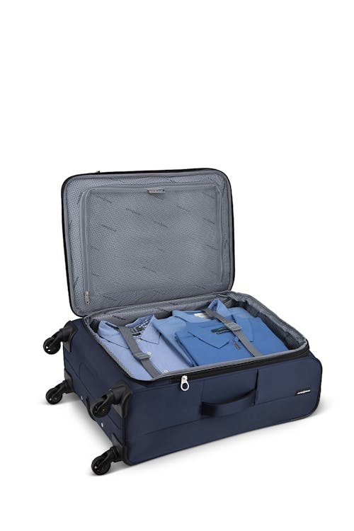 Swissgear Castelle Lite Collection 3 Piece Expandable Upright Luggage Set - Interior tie-down straps help keep all of your packed items secure