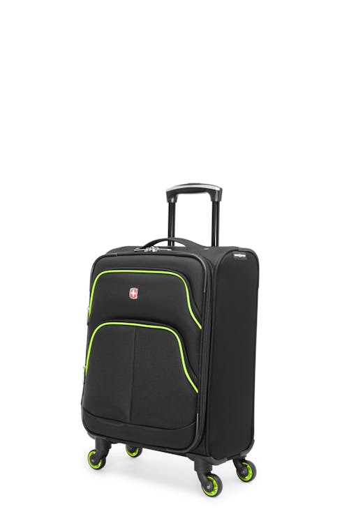 Swissgear Collection de bagages Empire - Valise de cabine souple - Noir / Lime