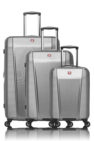 Swissgear Whistler Collection Hardside Luggage 3 Piece Set - Silver
