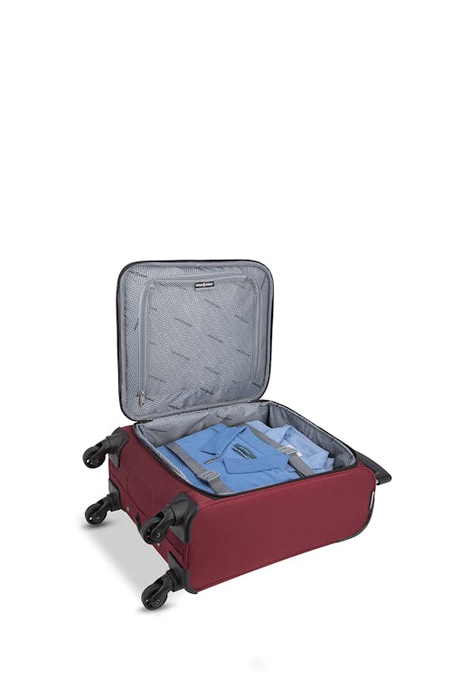 Swissgear Super Lite Collection Carry-On Upright Luggage - Mesh zippered pocket on interior of lid