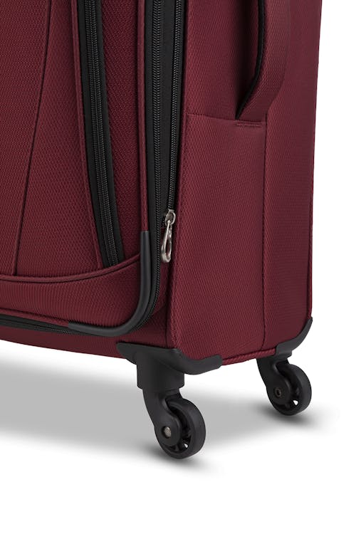 Swissgear collection de bagages Super Lite - Ensemble de 3 valises souples Les 4 roulettes de type «Spin 360°» permettent une manipulation facile de la valise dans toutes les directions