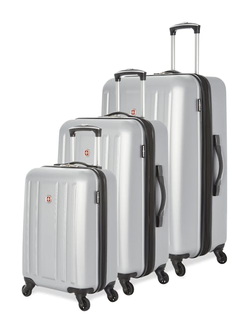 Swissgear Collection de bagages La Sarinne - Ensemble de 3 valises rigides - Argent