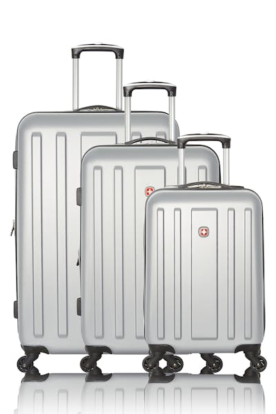 Swissgear La Sarinne Collection Hardside Luggage 3 Piece Set - Silver