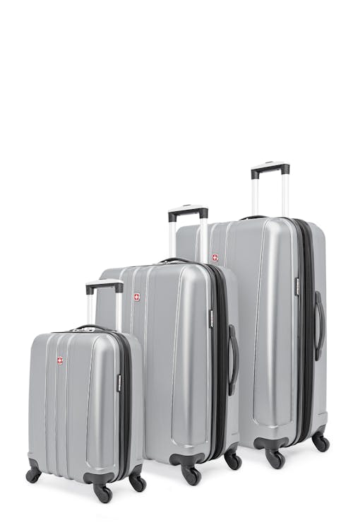 Swissgear Collection de bagages Pinnacle - Ensemble de 3 valises rigides - Gris