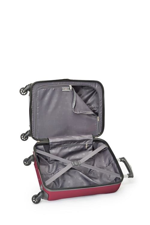Swissgear Central Lite Collection Carry-On Hardside  Interlocking tie-down straps