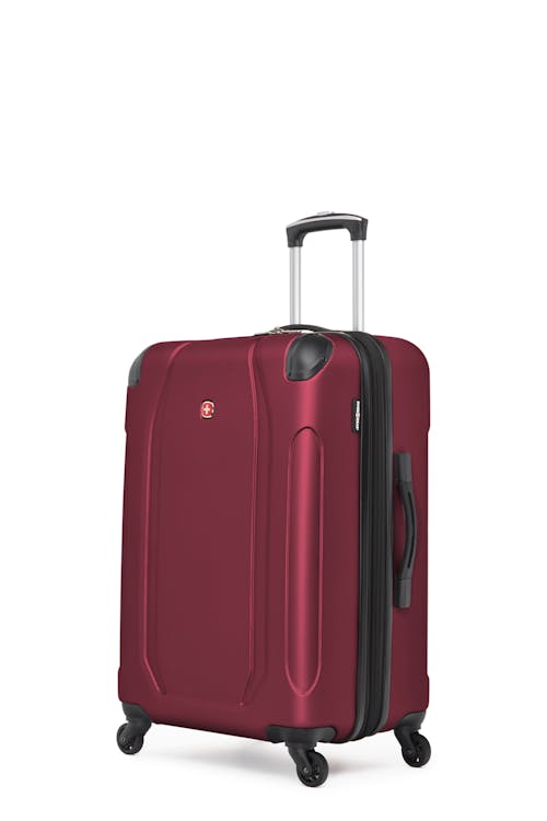 Swissgear Collection de bagages Central Lite - Valise rigide extensible de 24 po - Rouge Sang