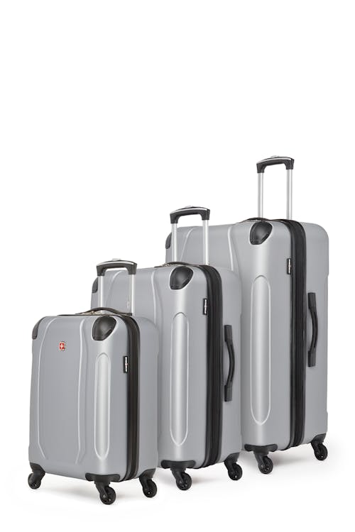 Swissgear Central Lite Collection Hardside Luggage 3 Piece Set - Silver