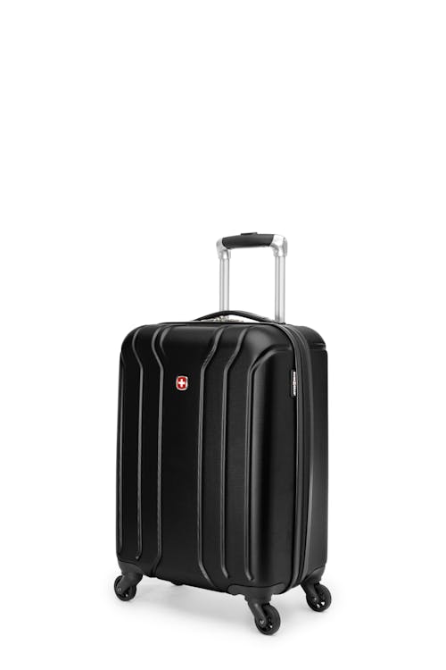 Swissgear Collection de bagages Upload - Valise de cabine rigide avec porte-gobelet intégré - Noir