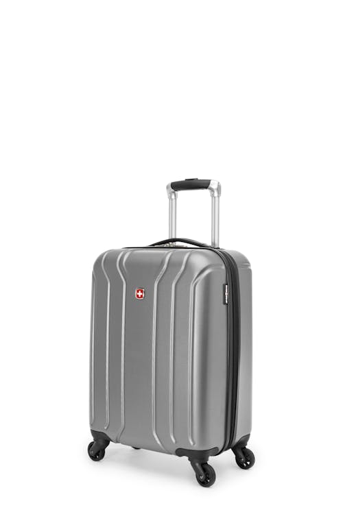 Swissgear Collection de bagages Upload - Valise de cabine rigide avec porte-gobelet intégré - Argent