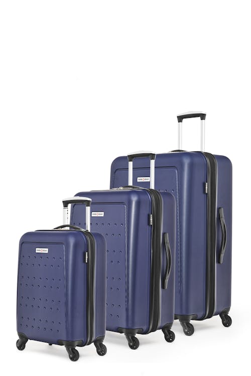 Swissgear Collection de bagages 3D Lite - Ensemble de 3 valises rigides - Bleu