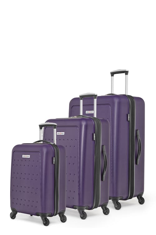 Swissgear 3D Lite Collection Hardside Luggage 3 Piece Set - Purple