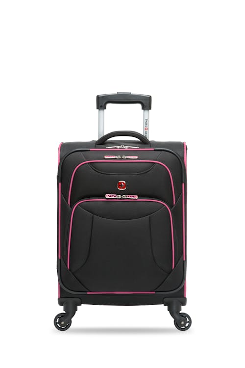 Swissgear Basel Collection Carry-On Upright Luggage - Black/Magenta