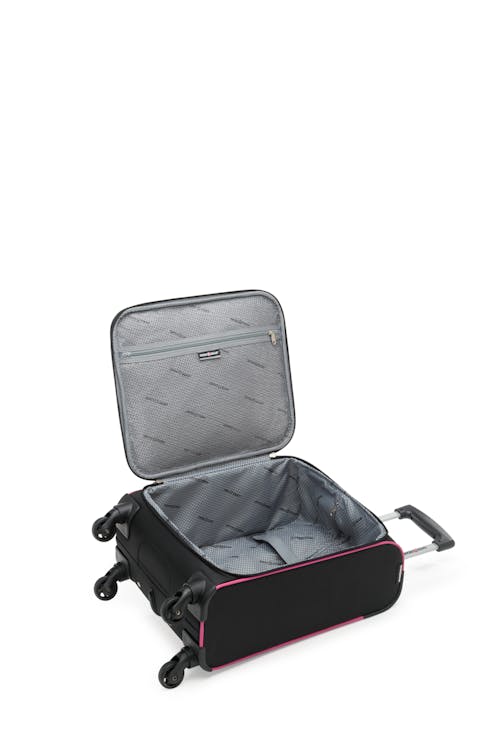 Swissgear Basel Collection Carry-On Upright Luggage - Black/Magenta
