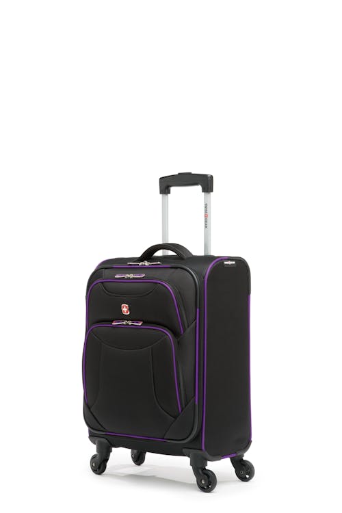 Swissgear Basel Collection Carry-On Upright Luggage - Black/Purple