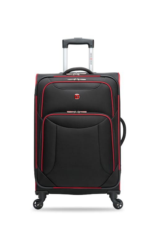 Swissgear Basel Collection 24 Expandable Upright Luggage - Black/Red