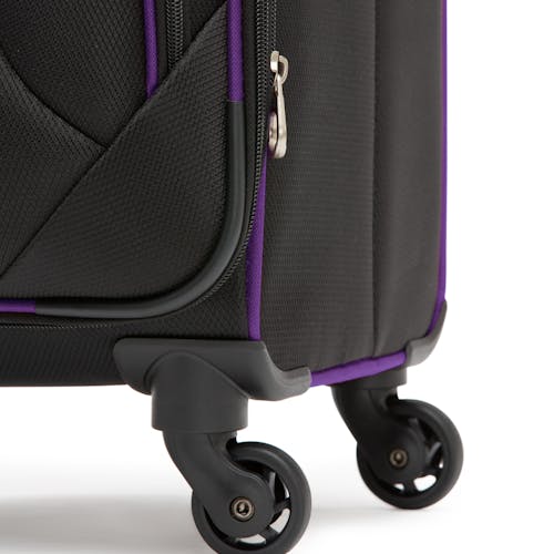 Swissgear Collection de bagages Basel - Ensemble de 3 valises souples - Noir/Mauve