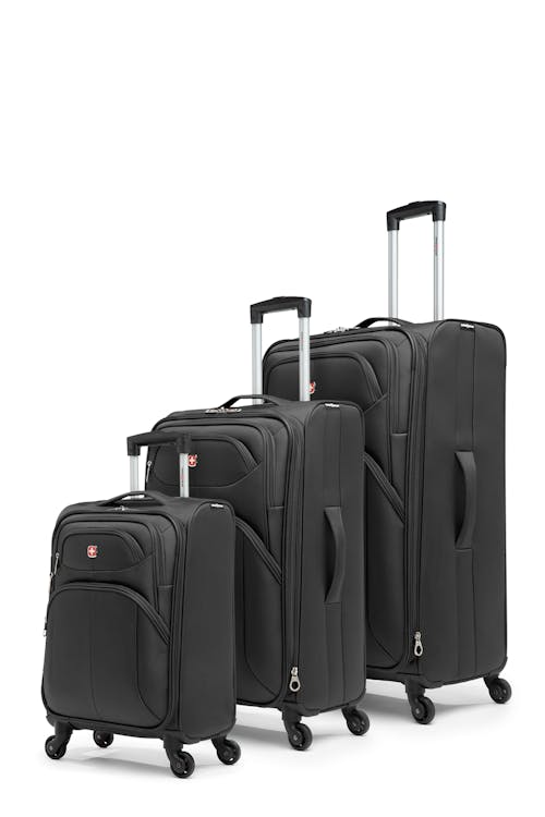 Swissgear Victorious Collection Upright Luggage 3 Piece Set - Black