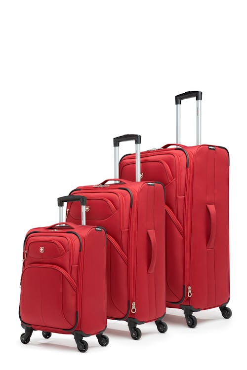 Swissgear Collection de bagages Victorious - ensemble de 3 valises souples - Rouge