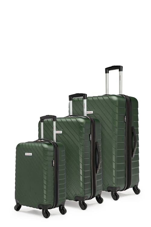 Swissgear BOLD III Collection Expandable Hardside Luggage 3 Piece Set - Forest Green