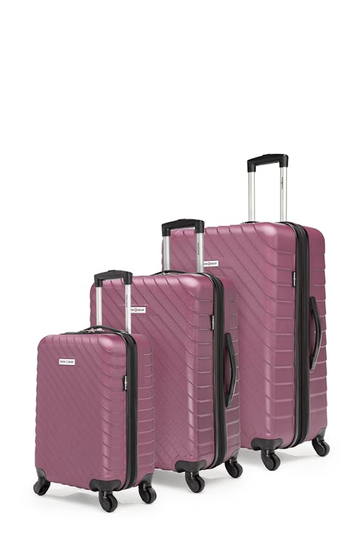 Swissgear BOLD II Collection Expandable Hardside Luggage 3 Piece Set - Rose
