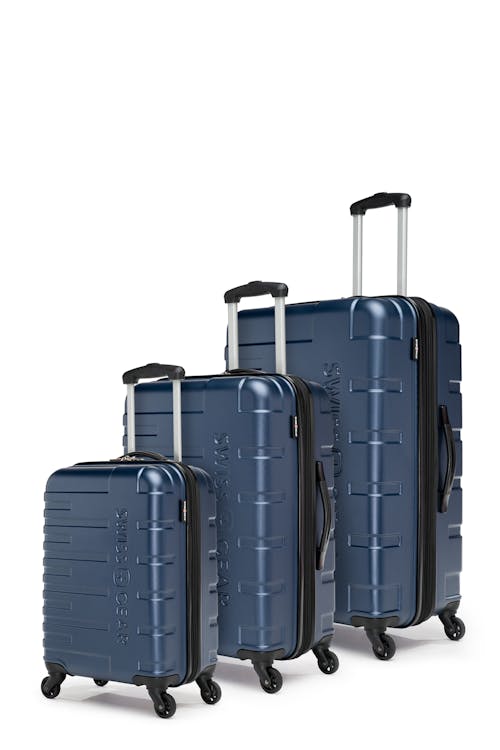 Swissgear LOCKER Collection Expandable Hardside Luggage 3 Piece Set - Blue