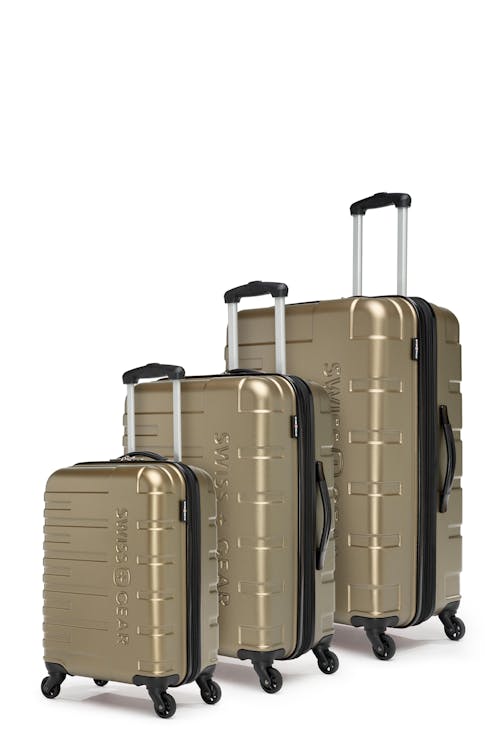 Swissgear LOCKER Collection Expandable Hardside Luggage 3 Piece Set - Champagne