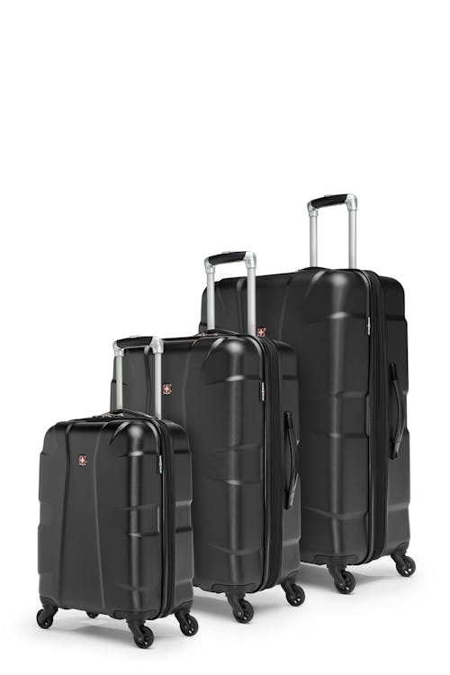 Swissgear Collection de bagages CÔTE D’AZURE  - Ensemble de 3 Valises Rigides - Noir