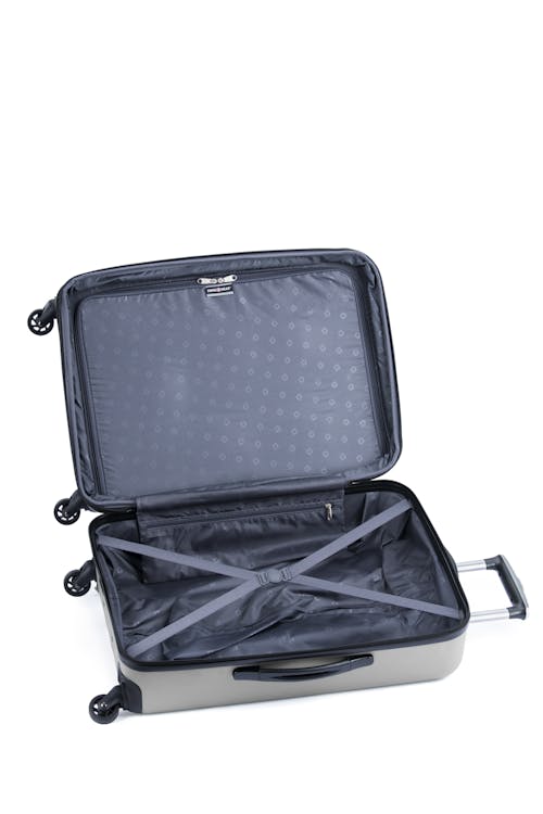 Swissgear MAMMOTH Collection 24" Expandable Hardside Luggage Split-Case Design with two large main compartment, tie-down straps, lining divider and privacy pocket