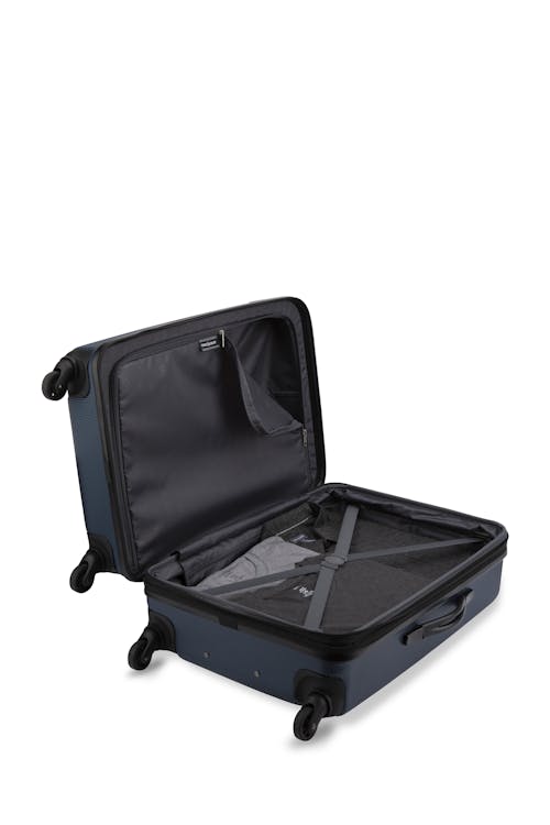 Swissgear Spring Break Collection 24-Inch Expandable Hardside Luggage With two large main compartments, tie-down straps, lining divider and a privacy pocket