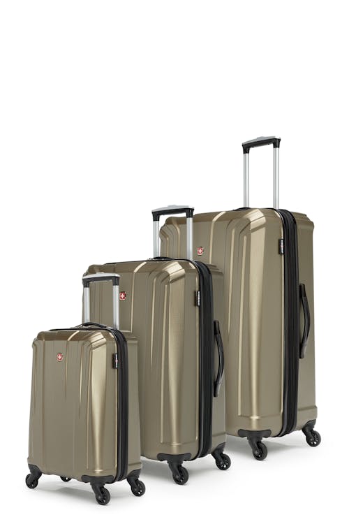 Swissgear Collection de bagages Destination - Ensemble de 3 Valises Rigides - Champagne