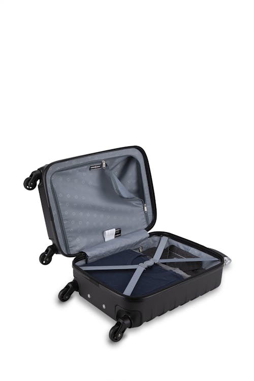 Swissgear Vernier Collection Carry-on Hardside Luggage With two large main compartments, tie-down straps, lining divider and a privacy pocket