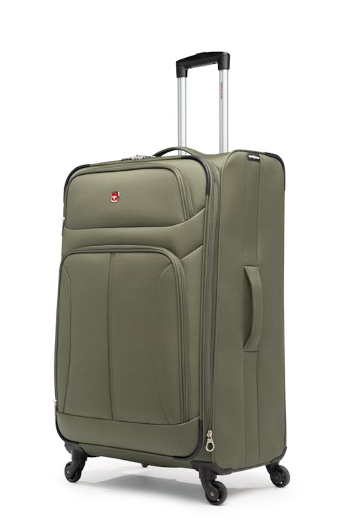 Swissgear Collection de bagages Eclipse - Valise Souple Extensible de 28 po - Vert Ardoise